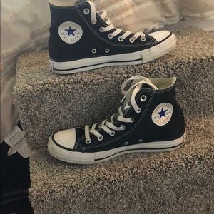 Black high top converse